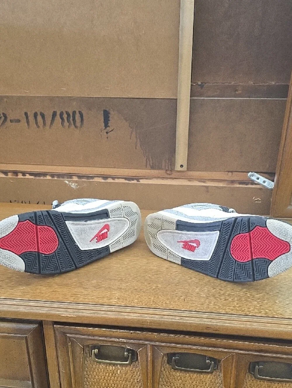 Jordan White with Gray and Red Accents Retro Sneaker Size 11